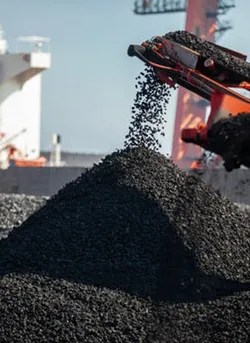Coal being poured